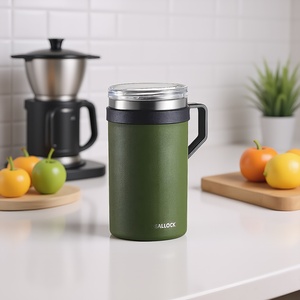 360 ° xoay nắp thép không gỉ cốc cà phê Xách Tay Cắm Trại Mug cho Cold brew Trà trái cây nước đá cà phê những người yêu thích - Product Image 1