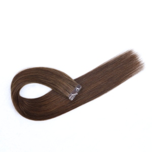 Extensions de cheveux humains Remy 100% brésiliens, à bandes adhésives, simple épaisseur, teintes, trame invisible, marron RUISI TP-004 - Product Image 4