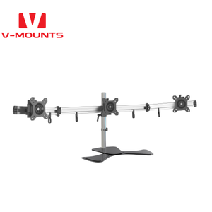 Support de bureau pour trois écrans LCD d'ordinateur, réglable en hauteur, en aluminium de qualité supérieure, avec inclinaison à 90 degrés, en stock, VM-MP230SL - Product Image 1