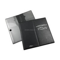 Porte-documents de voiture en vinyle souple Dossier en cuir PVC pour documents Organisateur de documents de véhicule Dossier d'immatriculation de voiture