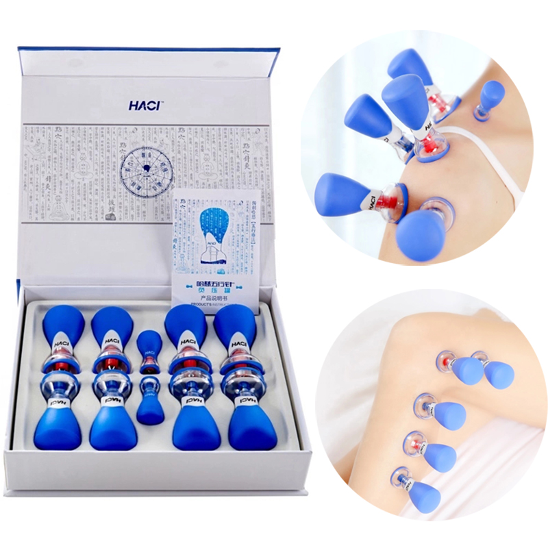 Chuyên Nghiệp Trung Quốc Bấm huyệt giác hơi trị liệu Bộ hút hijama giác hơi Bộ chân không từ Cellulite giác hơi massage Kit