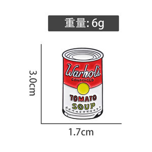 Sming Pins campbell'in domates çorbası yaka iğnesi warpop Pop sanat boyama rozeti büyük sanatçı koleksiyonu - Product Image 6