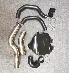 Top Mount Intercooler+downpipe+<strong>chargepipe</strong>+boostpipe for BMW M2C M3 M4 F80 F82 F83 3.0L S55 2015+ - Product Image 4