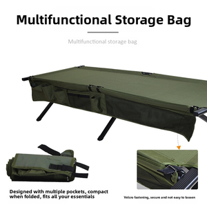 Cuna de cama plegable ultraligera de aluminio resistente al aire libre táctico para dormir, cuna de Camping con bolsillo lateral, para uso en exteriores - Product Image 6