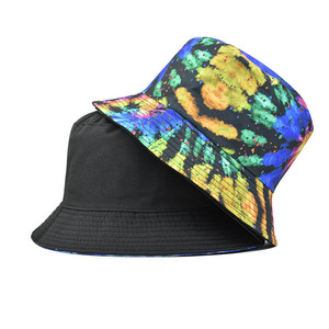 Expédition Rapide <span class=keywords><strong>RST</strong></span> Chapeau Bob Réversible Tie-Dye Personnalisé Arc-en-ciel Unisexe Homme Femme Mode Jeune Intrigue Pêcheur - Product Image 3