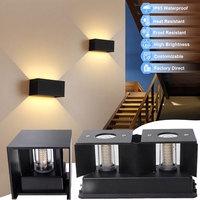 Lampes murales LED extérieures modernes en aluminium G9, étanches IP65, AC 85-265V, 9/18W, 3000K-6500K, diffuseur en verre trempé, directement de l'usine