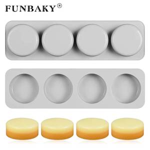 MUYULINS factory 4-cavity round oval cuboid shape maker LFGB platinum non-stick BPA-free <b>silicone</b> soap mold - Product Image 6