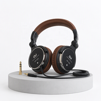 Headset Over-Ear Stereo HiFi kelas atas dengan Logo kustom earphone musik berkabel dan Monitor Headphone