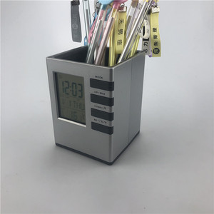 Pen Holder Storage Box Multi Functional <b>Electronic</b> <b>Calendar</b> With Alarm Clock Temperature Display For Office Study Bedroom - Product Image 3