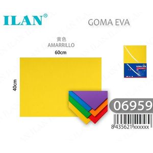 Foglio di Schiuma EVA ILAN 60x40cm Giallo, Materiale per Progetti Fai-da-Te - Product Image 1