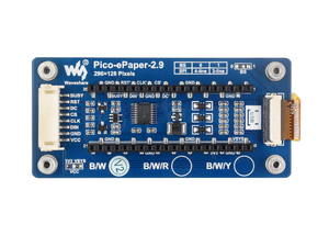 โมดูลจอแสดงผลอีอิงค์ E-Paper ขนาด 2.9 นิ้ว ยี่ห้อ Waveshare สำหรับ Raspberry Pi Pico, ความละเอียด 296*128, สีดำ/ขาว, แบบ SPI K685 - Product Image 4