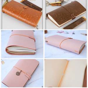 สมุดบันทึกบูโจหนัง PU พร้อมที่ใส่ปากกาและคลิปหนีบ,โลโก้ฟอยล์แนวเรโทรแบบอังกฤษแสดงบุคลิกภาพ - Product Image 5