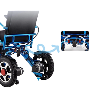 Silla de ruedas eléctrica motorizada portátil de aluminio ligero para ancianos discapacitados equipo de rehabilitación de ayuda de movilidad eléctrica - Product Image 3