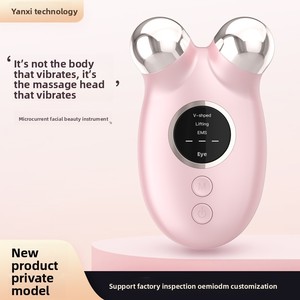 Masseur facial et cervical chauffant à micro-courant EMS, vibration, raffermissement de la peau, appareil de beauté pour usage domestique - Product Image 3