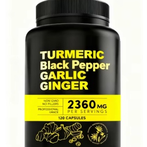 Suplemento 4 en 1 de Cúrcuma y Ajo con Pimienta Negra para el Apoyo de las Articulaciones, la Digestión y el Sistema Inmunitario, Marca Privada OEM/ODM - Product Image 1