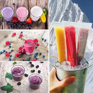 Custom Diy Ice Pop Sticks With Ziplock Plastic Popsicle Packing Bag Ice Cream Mould Bag