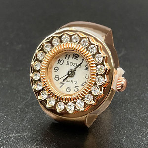 Anello <span class=keywords><strong>Vintage</strong></span> Punk Placcato Oro Rosa, Regalo di Moda, Anello Orologio Digitale Minimalista, Anello Orologio da Dito Classico al Quarzo - Product Image 3