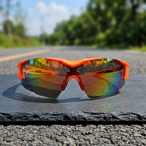Orange Sports Sunglasses with % UV400 Protection Comfortable Nose Pad and Molding Injection for Active Lifestyle - Product Image 2