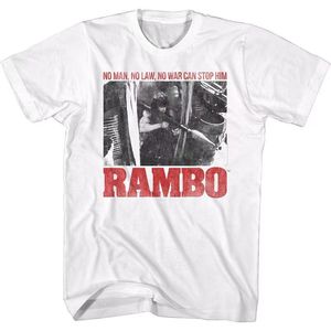 T-shirt pour homme Rambo First Blood <span class=keywords><strong>John</strong></span> Shooting <span class=keywords><strong>Rocket</strong></span> Launcher, merchandising de film des années 80, américain, surdimensionné, à manches courtes, haut de rue pour femme - Product Image 4