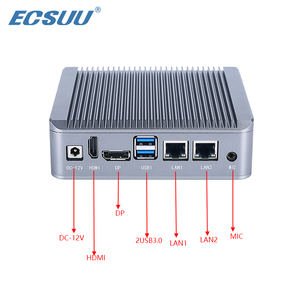 ECSUUGunstigster Lufter Loser Mini-PC Intel Celeron 2LAN 2COM Dual-Display-Unterstutzung Fur Heim-und Geschafts-Mikrocomputer-PC - Product Image 6