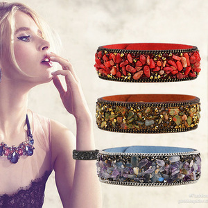 Bracciali Unisex con Pietre Naturali Intarsiate, Stile Bohémien, Multicolore, Impilabili, Gioielli Regalo - Product Image 4