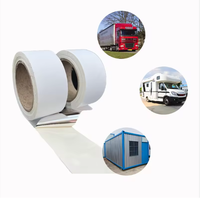 Ruban d'étanchéité pour toit de camping-car, résistant aux UV, simple face, sensible à la pression, 4 pouces x 50 pieds, blanc, étanche, pour réparation de camping-cars et étanchéité de bateaux