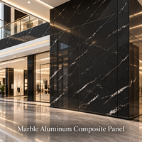 Panneau composite en aluminium marbré avec revêtement PE de 3 mm, 4x8 pieds, veine blanche, pour revêtement de comptoir de réception