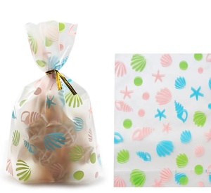 Custom Colorful Small Transparent Christmas Gift Candy Cookie bag Plastic Poly Popcorn Packaging Bag