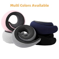 Bantal Leher Ergonomis Heenlong dengan Busa Memori Premium, Penutup Kain Terapi Lembut, Dapat Dipakai, Dapat Dilepas, Dapat Dicuci, untuk Perjalanan Pesawat