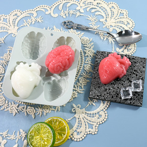 <span class=keywords><strong>Moule</strong></span> à <span class=keywords><strong>gâteau</strong></span> en silicone écologique antiadhésif <span class=keywords><strong>avec</strong></span> démoulage facile, 4 motifs DIY : Cœur, <span class=keywords><strong>Cerveau</strong></span>, Fleur, pour <span class=keywords><strong>Halloween</strong></span> - Product Image 2