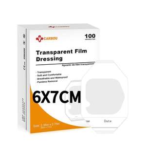 Pansement transparent en <span class=keywords><strong>film</strong></span> Carbou, adhérence excellente, 6*7cm, pour le bain, protection des plaies, sans douleur - Product Image 1
