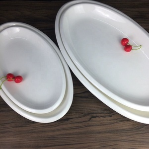 Personnalisez le LOGO Vente en Gros <span class=keywords><strong>Assiette</strong></span> Ovale de Restaurant en <span class=keywords><strong>Plastique</strong></span> Sur Mesure Vaisselle Blanche <span class=keywords><strong>Assiette</strong></span> Ovale en Mélamine - Product Image 6