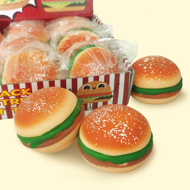 New genuine adults squishy toys bubble fidget game funny burger squeeze toy relief stress toy
