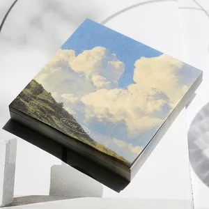 Mr. paper 6 Designs 100 Pages/Set Memo Pad Naturalness Series Scenery Decoration Memo Set For Diary Scrap Book DIY Albums kids