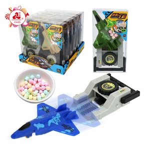 Jouet d'avion de chasse à catapulte en plastique amusant avec bonbons - Product Image 1