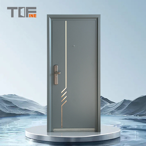 Nouveau produit porte en acier inoxydable conception entrée principale sécurité résidentielle avant porte de sécurité en acier avec cadre entrée Villa porte de maison - Product Image 2
