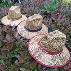 Sombrero de Paja Estilo Vaquero Marlboro, Ala Ancha, Protección Solar para Verano, Sombrero de Papiro para Hombre para Actividades al Aire Libre - Product Image 4