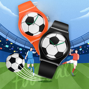 Montre de football souvenirs pour fans, thème 2026, bracelet <span class=keywords><strong>en</strong></span> silicone noir, étanche 3 ATM, mouvement à quartz japonais - Product Image 2