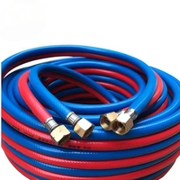 Tuyau flexible en PVC à double ligne pour usage industriel, tressé en polyester haute résistance, pour oxygène, acétylène et irrigation