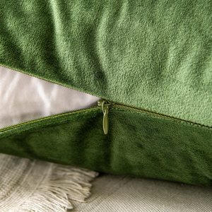 Cuscino di velluto personalizzato all'ingrosso copricuscino verde copri cuscino di velluto con cerniera partita - Product Image 5
