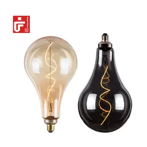 E26/E27/B22 yumuşak Spiral LED Filament ampul 4W dekoratif Retro Vintage Edison esnek LED kavisli Filament lamba