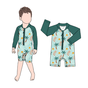 Produttore all'ingrosso di alta qualità del bambino bambino del bambino anteriore con cerniera bottoni a pressione costume da bagno per il nuoto <span class=keywords><strong>e</strong></span> la <span class=keywords><strong>spiaggia</strong></span> che giocano - Product Image 5