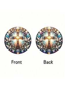 Attrape-croix <span class=keywords><strong>2D</strong></span> en acrylique plat, accrochage de fenêtre coloré, adapté pour le jardin, la cour, le porche, la décoration murale de chambre, <span class=keywords><strong>Gif</strong></span>, 1 pièce - Product Image 6