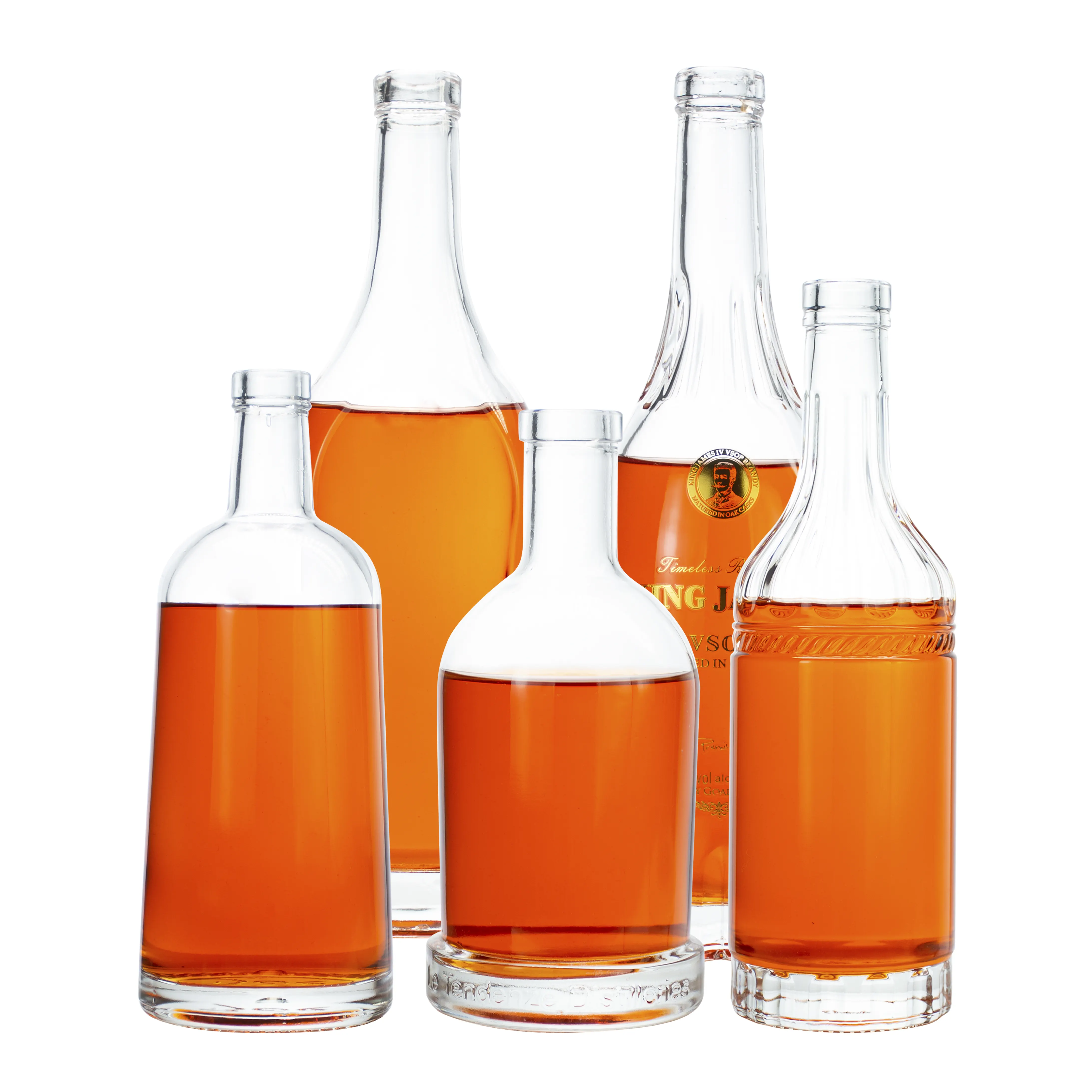 700ml 750ml Glasflaschen ขวดวิสกี้แก้วขวดไวน์แก้วไวน์ขวดสําหรับสุราวิสกี้วอดก้า Botella De Vidrio เครื่องดื่ม