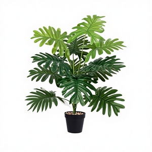 Paquete de Plantas Artificiales Verdes, Flores de PVC, Plantas Biónicas de Plástico, Estilo Nórdico, Monstera, para Decoración de Interiores/Exteriores, Restaurantes - Product Image 1