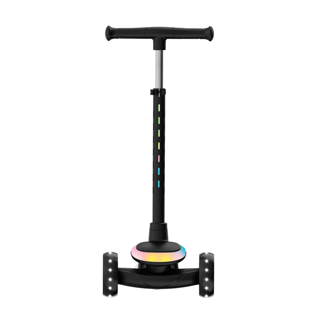 Factory Direct Kids Kick Scooter Self Balance Training Light PU 3 Wheels Foldable Scooters With RGB Light