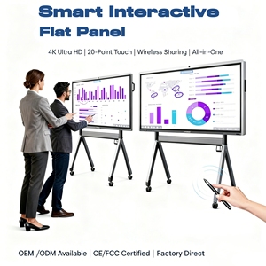 Tableau blanc <span class=keywords><strong>interactif</strong></span> électronique JOMEtech 75 pouces à double écran tactile 4K avec cadre en aluminium 8G+128G pour conférence/<span class=keywords><strong>bureau</strong></span>/réunion - Product Image 2