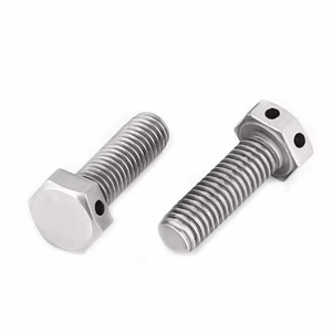 Boulon hexagonal en acier inoxydable 304 avec trou de sécurité <span class=keywords><strong>Vis</strong></span> à tête perforée GB32.1 Système métrique - Product Image 1