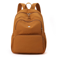 Mochila de nailon para mujer, ligera, de gran capacidad, impermeable, para ordenador portátil, mochila escolar universitaria, mochila de viaje informal para mujer