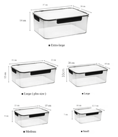 Boîtes de conservation hermétiques pour aliments, fruits et légumes avec couvercles pour la maison et la cuisine